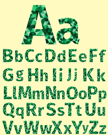 Alphabet set with trianglesのイラスト素材