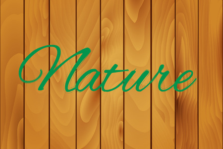 Nature on a wood texture, vector illustrationのイラスト素材