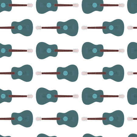Seamless pattern with guitars, vector illustrationのイラスト素材