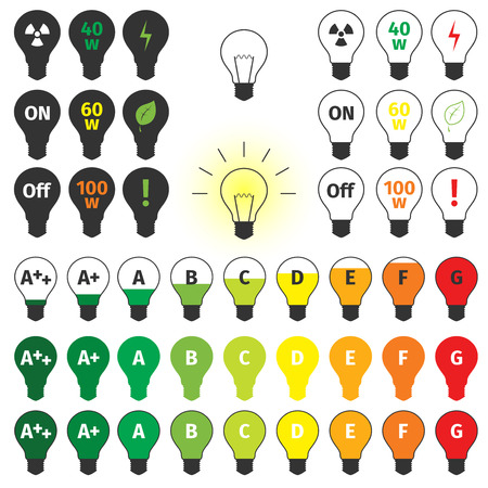 Eco bulb for various purposes, vector illustrationのイラスト素材