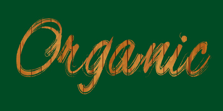 Wood texture organic on a green background, vector illustrationのイラスト素材