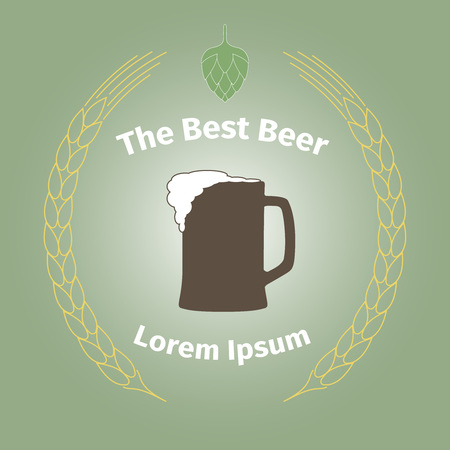 Beer label, vector illustrationのイラスト素材