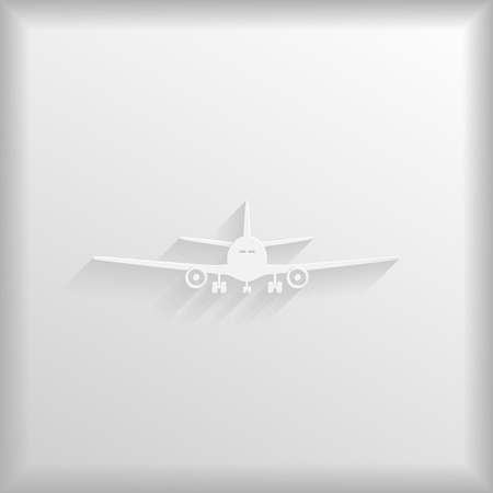 Paper aeroplane on a white background, vector illustrationのイラスト素材