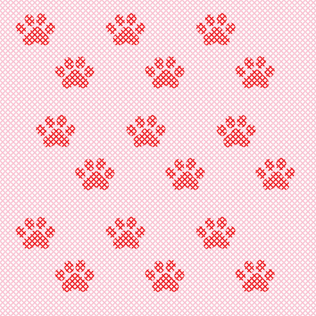 Cat\'s paws of mosaic elements, illustrationのイラスト素材