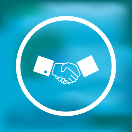 Paper handshake icon, illustrationのイラスト素材