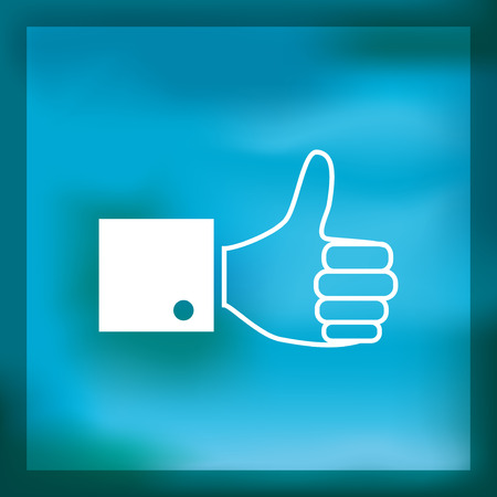 Paper thumb up icon, illustrationのイラスト素材