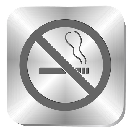 No smoking sign on a metal button, vector illustrationのイラスト素材