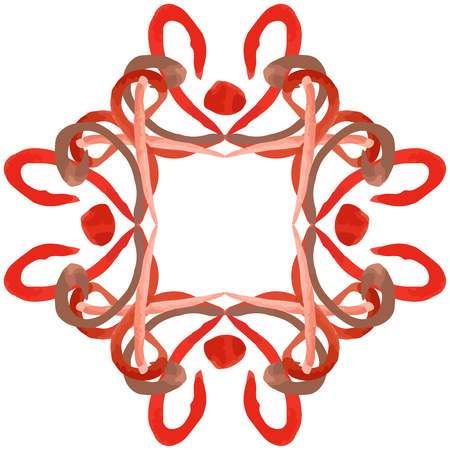 Vector watercolor frame . Design elements. Ethnic ornament. Hand drawn texture. Background for save the date cards, web pages, invitations.のイラスト素材