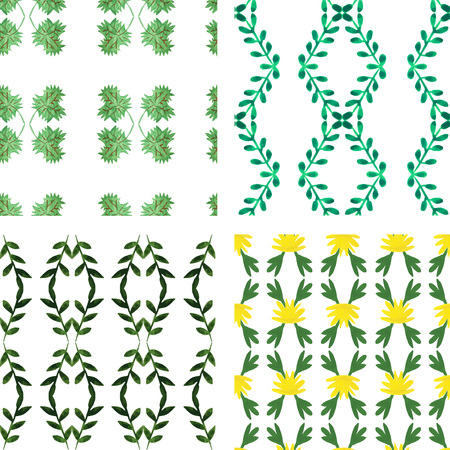 Floral watercolor vector. Seamless abstract hand-drawn  pattern.Bright background.のイラスト素材