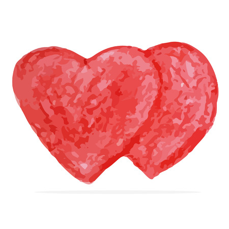 Hand-drawn pencil sketch. Bright red  heart  for invitations, cards, web sites, design.のイラスト素材