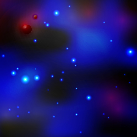 Abstract space background with flash light, blur style, illustrationのイラスト素材