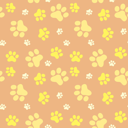 Pattern of animals paws, flat syle, vector illustrartionのイラスト素材