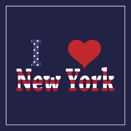 I love New York banner, vector illustrationのイラスト素材