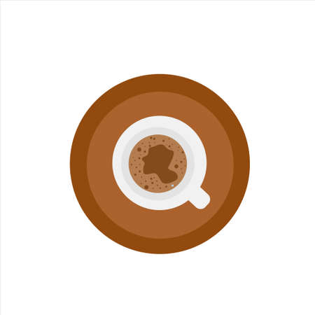 Coffee cup or Tea cup icon on top. Hot chocolateのイラスト素材