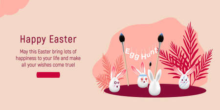 Shopping and Promotion vector template for Easter. Greetings for Easter Day.のイラスト素材