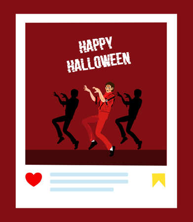 Social media concept. Shopping and Promotion vector template for Halloween. Greetings for Halloween.のイラスト素材