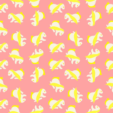 Vector boho color background for Easter card with the bunnies. Happy Easter banner,  greeting card, poster.のイラスト素材