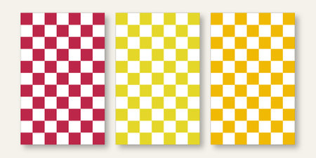 Checkerboard vector texture in a trendy retro psychedelic 70s style. Y2k pattern