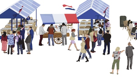 Scheveningen - the most popular seaside resort of the Netherlandsのイラスト素材