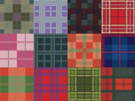Set of Plaid Patternsのイラスト素材