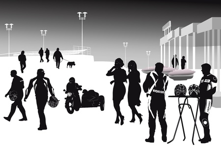 Biker Meeting Place のイラスト素材