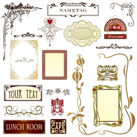 Design elements for advertising,stationary & web pages with copy spaceのイラスト素材