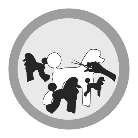 professional dog grooming salon sign designのイラスト素材