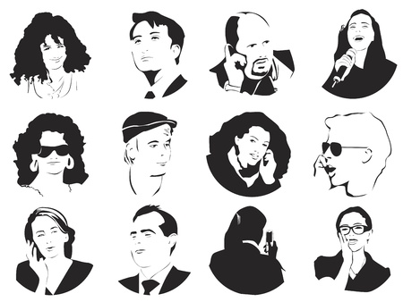 Retro style character collection