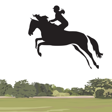 Jumping Horseのイラスト素材