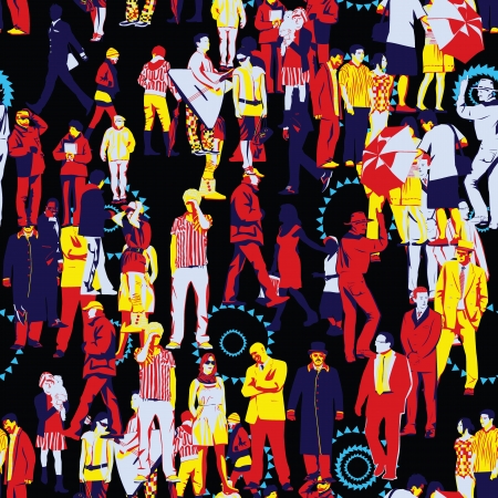 Crowd Seamless Pattern Crowd Seamless Pattern