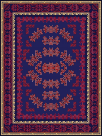 Blue and Red Carpet Designのイラスト素材