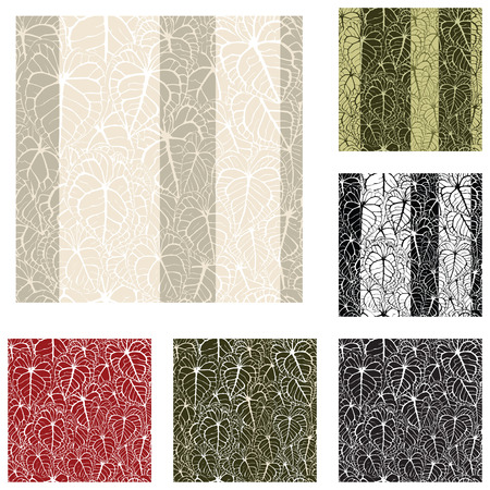 Leaf Pattern In Various Colorsのイラスト素材