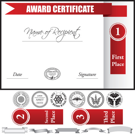 Award Certificate Templateのイラスト素材