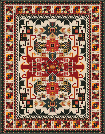 Ethnic Style Rug Designのイラスト素材