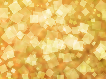 Abstract of light square bokeh on yellowish - brown background pattern. Abstract pattern design for background, fabric, textile, texture, fashion design, gift wrapping paper, wallpaper etc.の写真素材