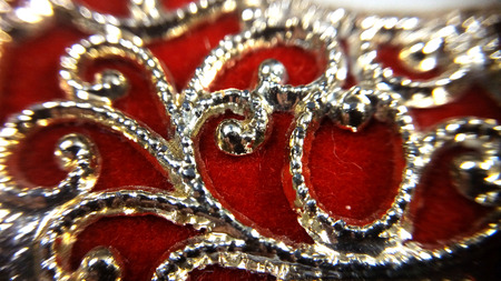 The flower pattern design of alloy or metallic gate isolate on white backgroundの写真素材