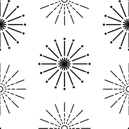 Fireworks inspired seamless patternの写真素材