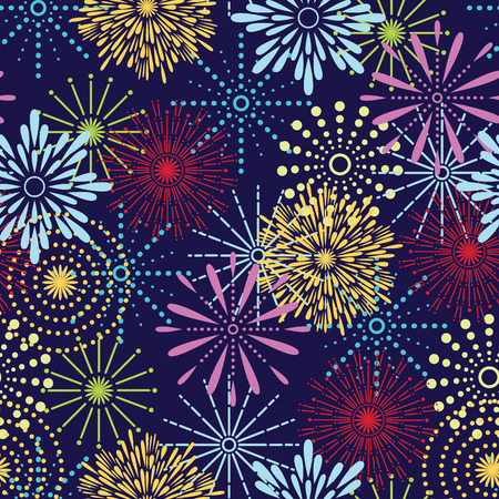 Fireworks inspired seamless patternの写真素材