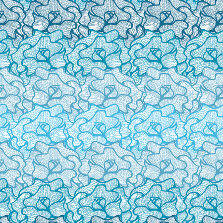 Rose Line Art Seamless Patternの写真素材