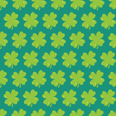 Clover leaf illustration in a seamless patternの写真素材