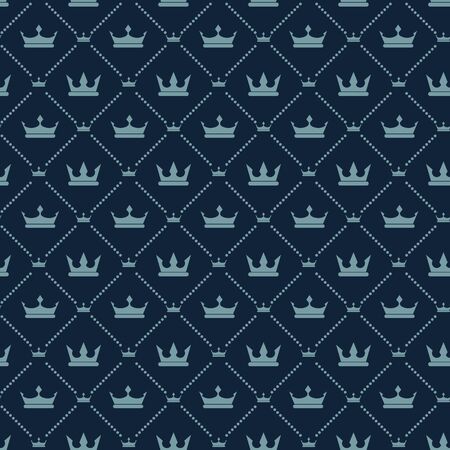 Cute and Iconic Simple Crown Seamless Patternの写真素材
