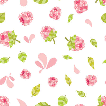 A fresh and luscious seamless pattern featuring raspberries. A  cute pattern design filled with...