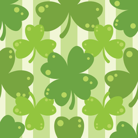 A cute and simple illustration as seamless pattern design of clover leaves.の写真素材