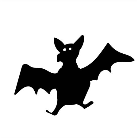 Hand Drawn bat doodle. Sketch style icon. Decoration element. Isolated on white background. Flat design. Vector illustration.のイラスト素材