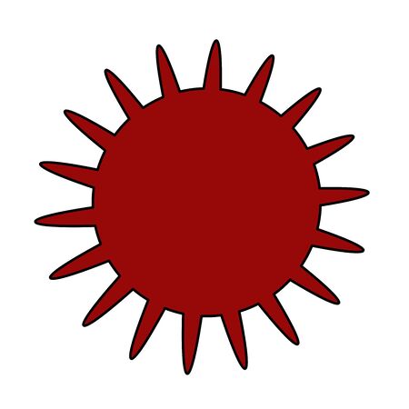 Coronavirus Vector Icon. Infographic Element . Virus Cell Icon. Coronavirus Sign Icon. Wuhan Pneumonia. COVID-19 NCOV-2019 Coronavirus Abbreviation. Bacteria Scheme. Vector Illustration.のイラスト素材
