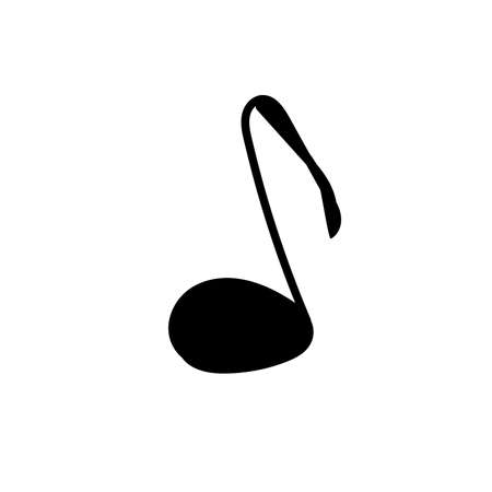 Music note hand drawing cartoon sketch illustration in childish doodle styleのイラスト素材