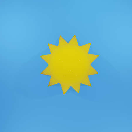 sun in the style of minimalism 3D rendering. Summer, Celsius, hotの写真素材