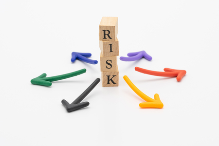 Risk of Avoiding Risk The concept of risk diversification of a business or organization. For the unexpected. as background business concept and strategy concept with copy space.の写真素材