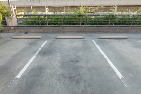 Empty Vacant parking lot/Parking garage department store with Copy Writing Spaceの写真素材
