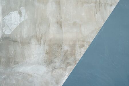 Loft-style plaster walls, gray, white, empty space used as wallpaper. Popular in home design or interior design. with copy spaces.の写真素材